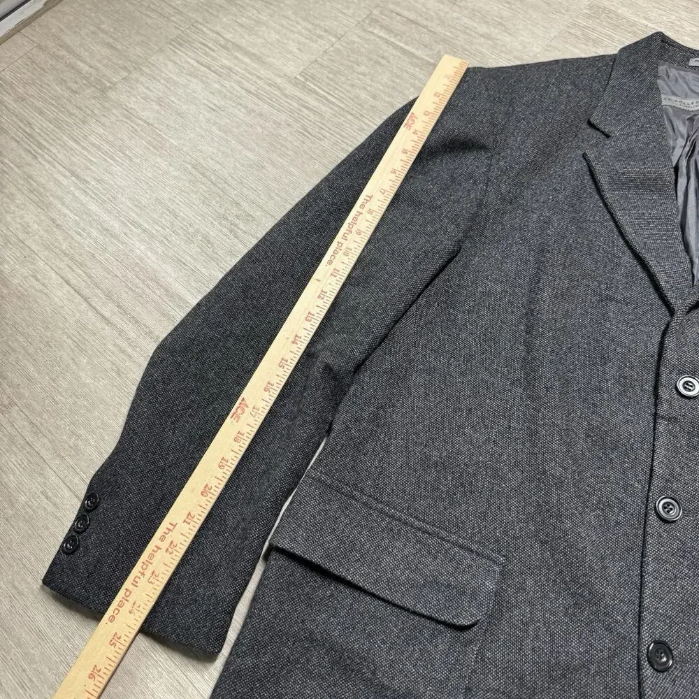 Structure Le Collezioni Blazer Sports Coat Gray Mens Vintage Wool Blend Large